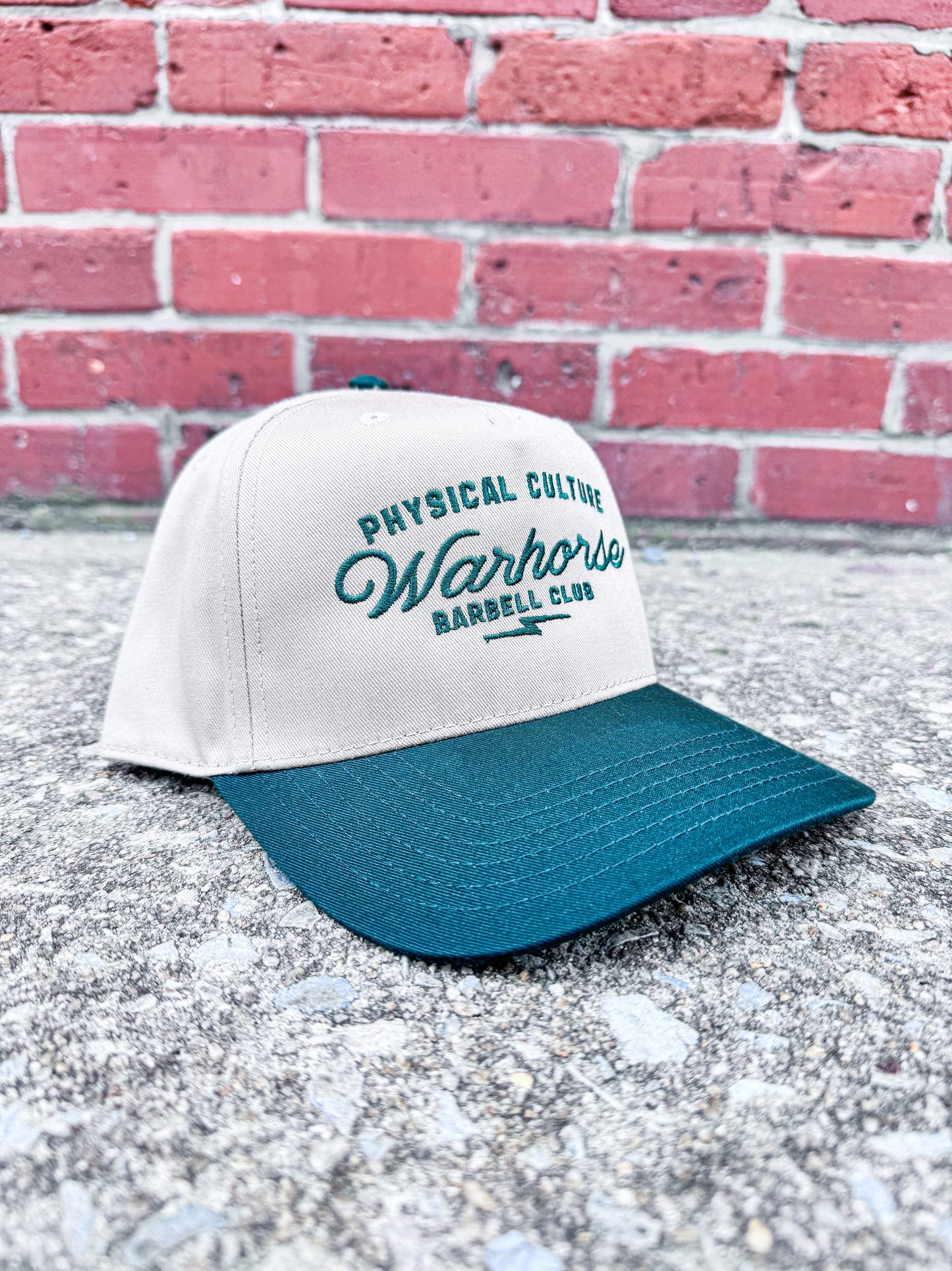 Warhorse Barbell Mid Profile Snapback DK Green W/ Khaki