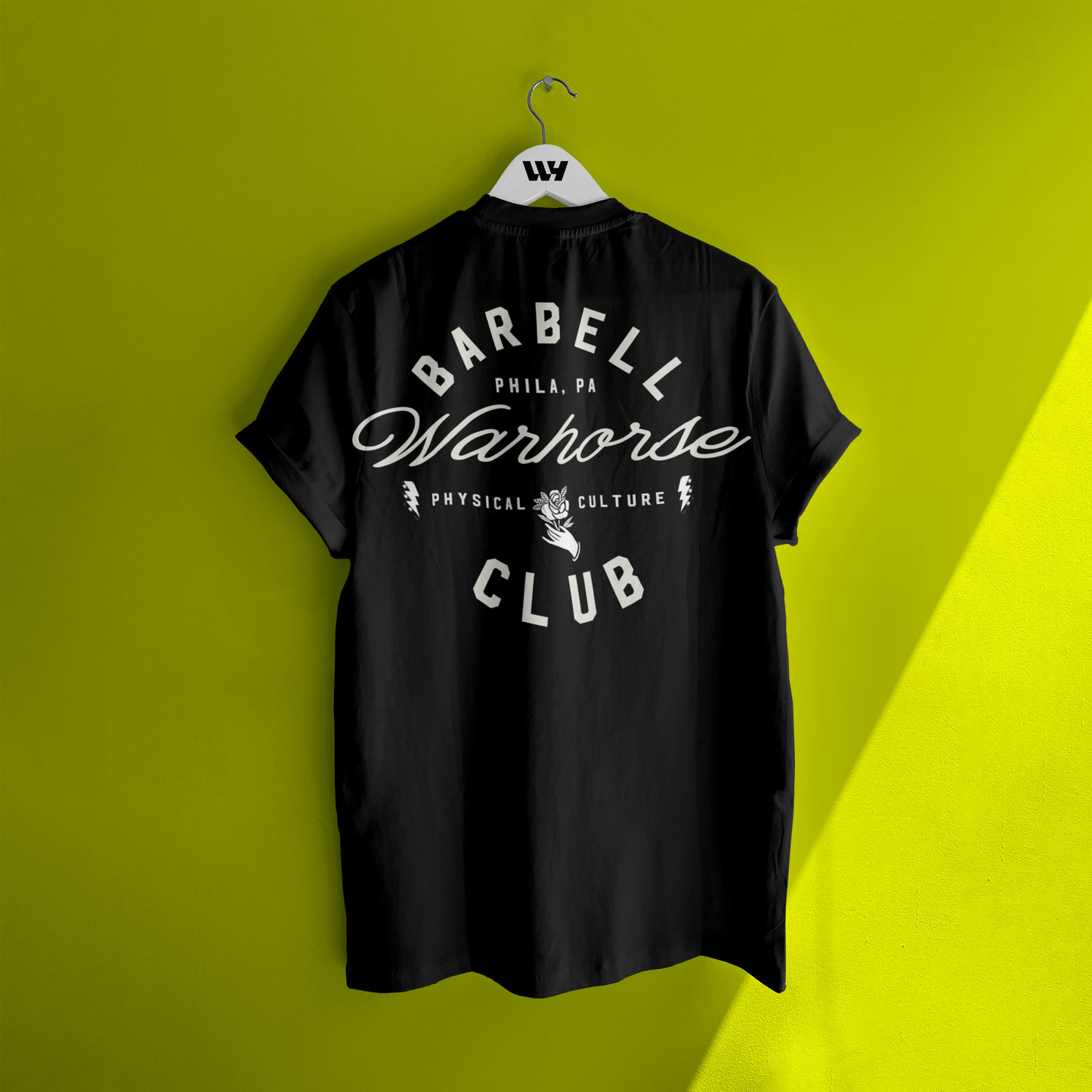 Warhorse Script Black Pocket Tee